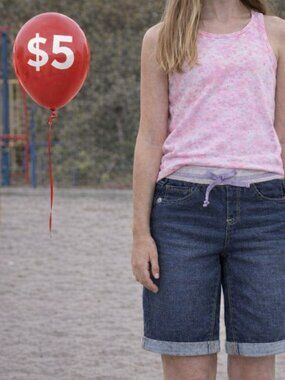 Sweet Butterfly Bermuda Jean Shorts With Stretch Waist